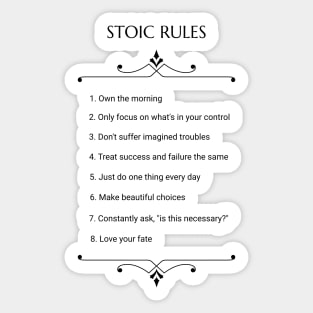 Stoic Rules Sticker